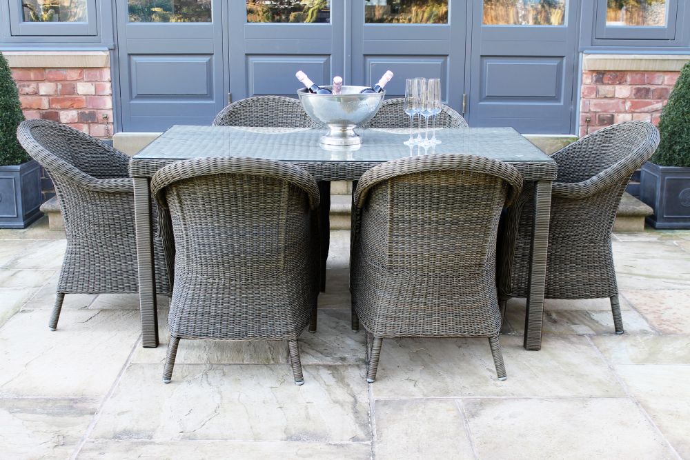 alder rattan outdoor table and chairs
